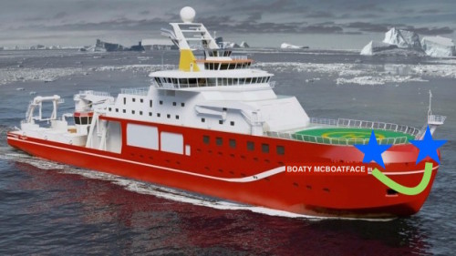 NERC's new flagship awaiting its name (c) NERC (modified in good humour without permission by me)