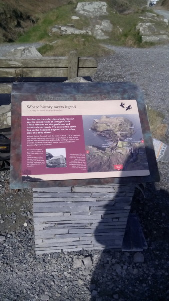 New interpretive slab at Tintagel (c) S. Greaney
