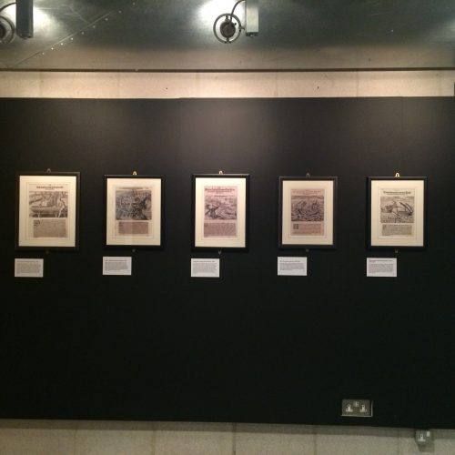 Nothing is straight - shows a row of five framed prints