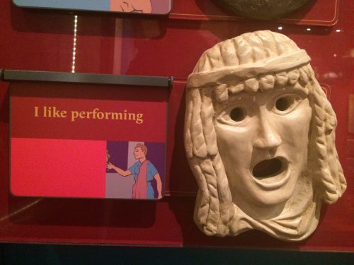 Show and tell interactive in the Unwrapping the Past gallery on ancient civilisations at the Royal Cornwall Museum