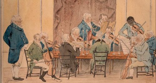 A Musical Club showing composer and musician Joseph Emidy of Truro (1775-1835). Courtesy of the Royal Institution of Cornwall
