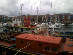 Looking out from the National Waterfront Museum, Swansea